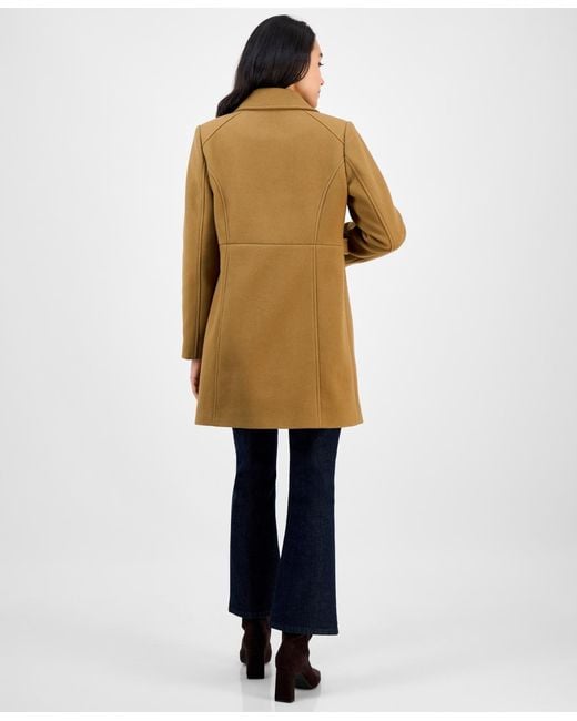 Michael Kors Natural Michael Collared Zip-front Coat