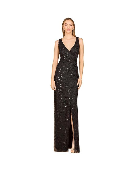 Lara Black Beaded Gown