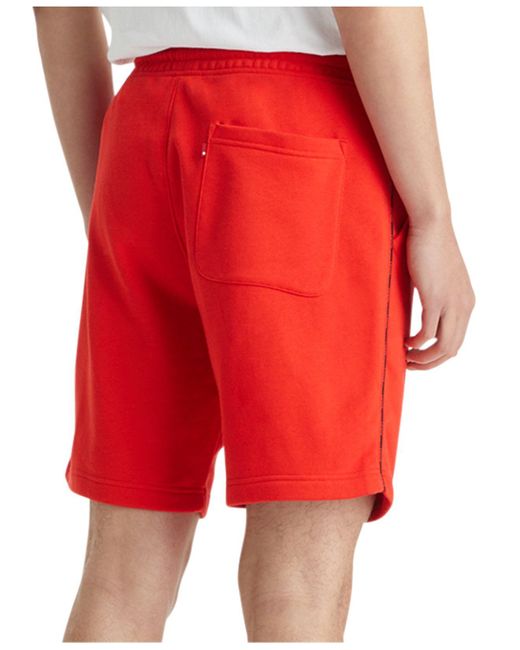 Levi's Relaxed-fit Logo Piping Drawstring Shorts in Red for Men | Lyst