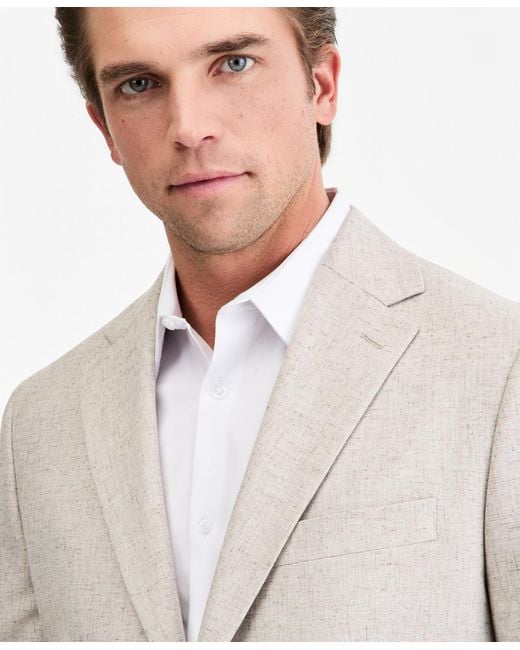 Michael Kors White Classic-fit Texture Suit Separate Jacket for men