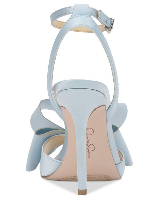 Jessica Simpson Blue Olivine Bow High-heel Stiletto Dress Sandals