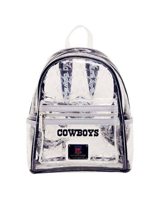 Loungefly Blue And Dallas Cowboys Clear Mini Backpack