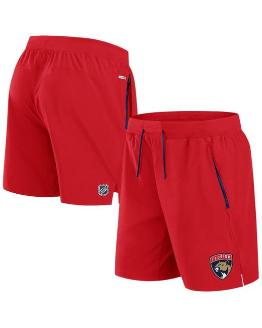 Fanatics Red Florida Panthers Authentic Pro Rink Performance Shorts for men