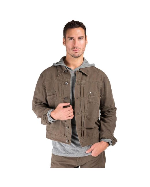 Level 7 Heavy Washed Canvas Trucker Jacket for Men | Lyst