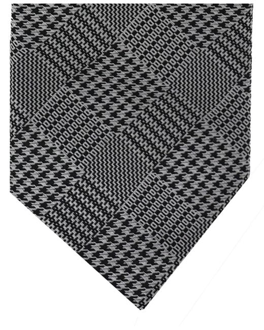 Karl Lagerfeld Black Abstract Pattern Classic Tie for men