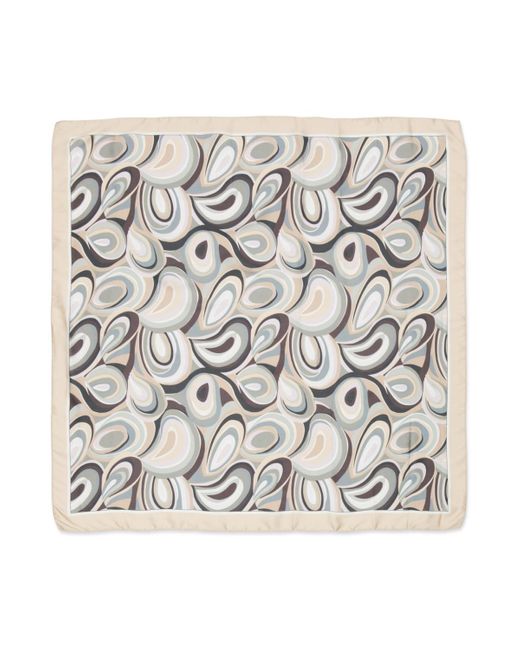 Steve Madden White Psychedelic-print Square Scarf