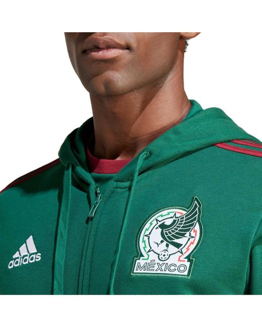 Adidas Green Mexico National Team Dna Full-zip Hoodie for men