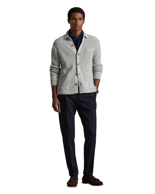 Polo Ralph Lauren Gray Collared Button-front Cardigan for men