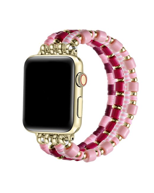 The Posh Tech Pink Fling Beaded Band For Apple Watch