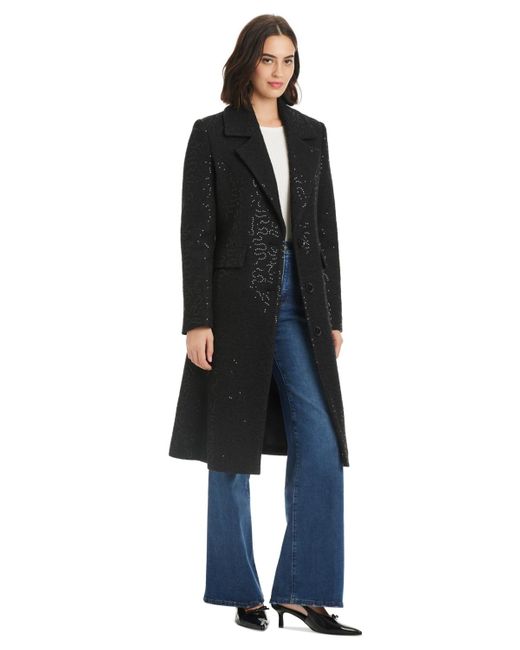 Kate Spade Black Embellished Single-breasted Coat