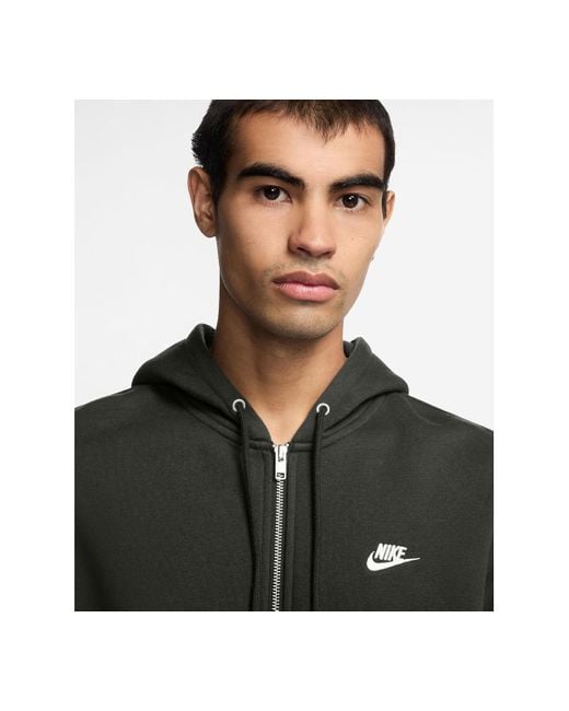 Nike Green Full-zip Fleece Hoodie for men