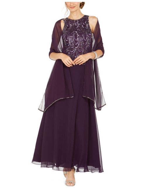 formal dress with scarf