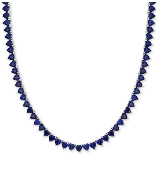 Macy's Blue Lab-created Gemstone 18" Collar Necklace