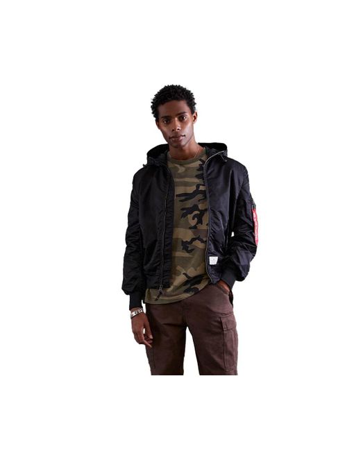 Alpha Industries Black L-2b Hooded Gen Ii Flight Jacket for men