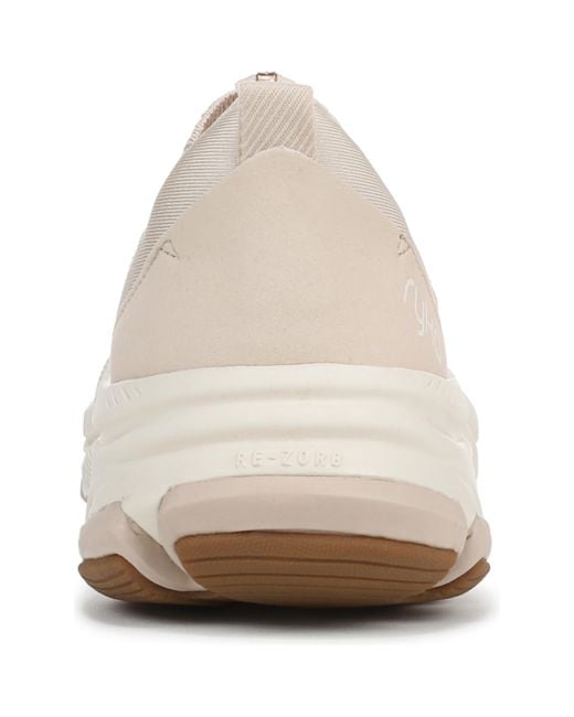 Ryka White Devotion Max Knit Slip On Walking Sneakers