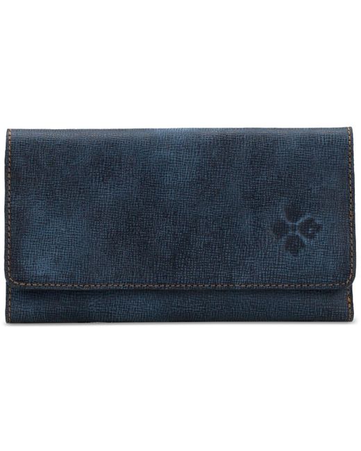 Patricia Nash Blue Terresa Leather Wallet