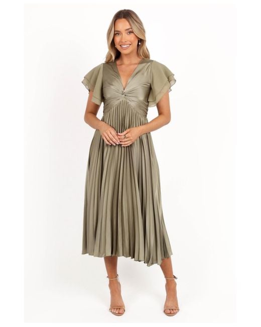 Petal & Pup Nova Flutter Sleeve Midi Dress in Green | Lyst Petal & Pup Nova Flutter Sleeve Midi Dress in Green | Lyst