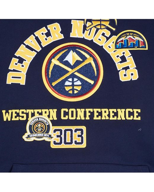 Pro Standard Blue Denver nuggets Area Code Pullover Hoodie