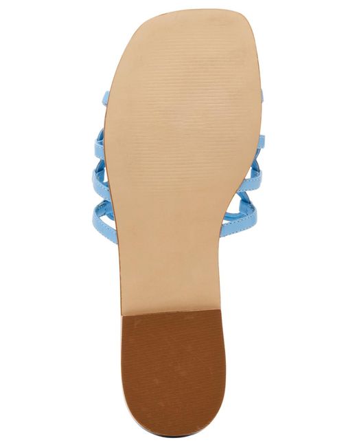 Steve Madden Blue Lotus Slide Square-toe Flat Sandals