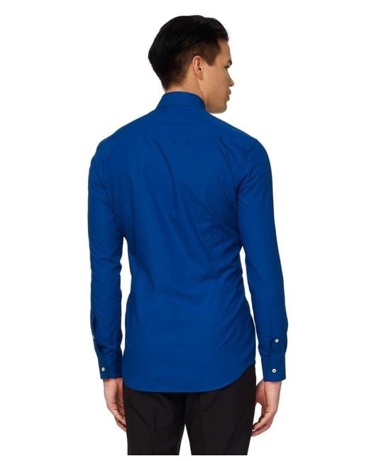 Opposuits Blue Solid Color Shirt for men