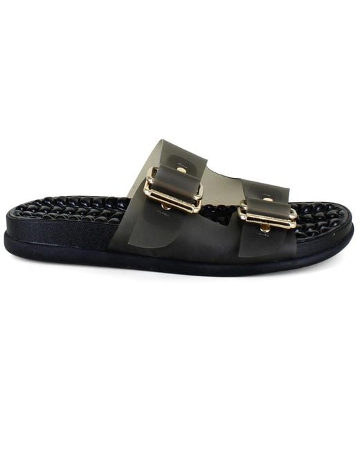 BCBGeneration Black Gelly Slide Sandal