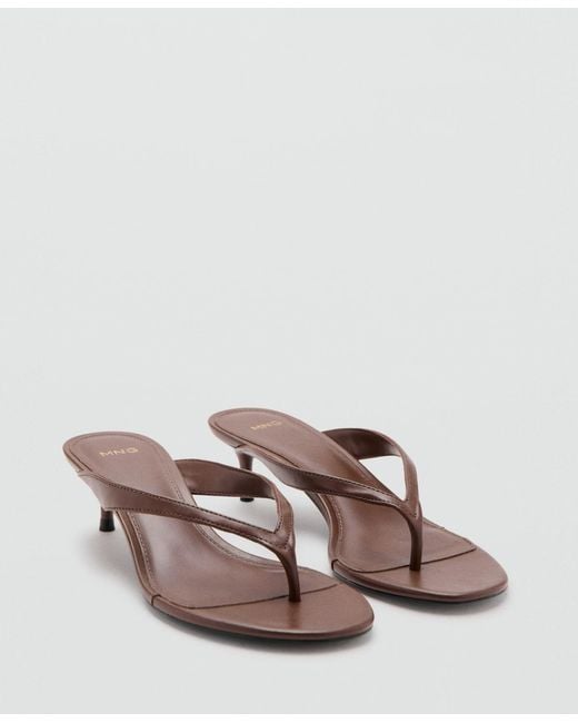Mango Brown Strappy Heeled Sandals