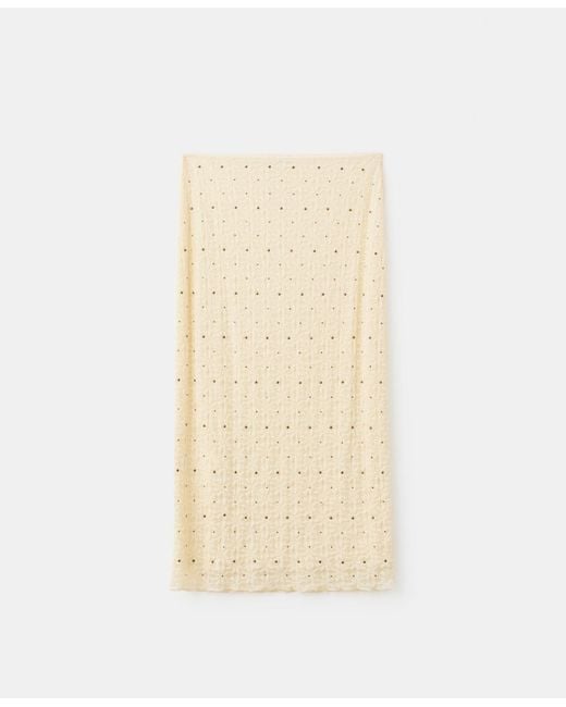 Mango Natural Studs Midi Skirt