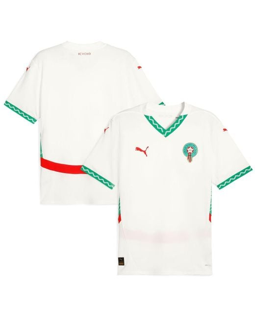 PUMA Men's White Morocco National Team 2025 Away Replica Jersey