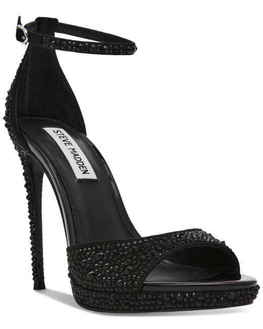STEVE MADDEN プラットフォームハイヒール　黒 PUNK Black Platform Moto Block Heel Women's Heel – Steve Madden