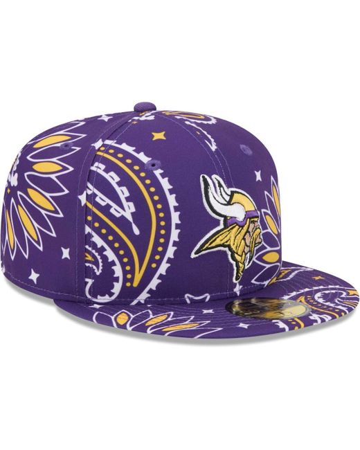KTZ Purple Minnesota Vikings Paisley 59fifty Fitted Hat for men
