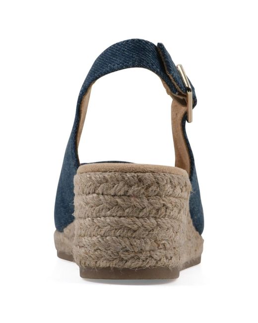 White Mountain Blue Maize Espadrille Wedge Sandals