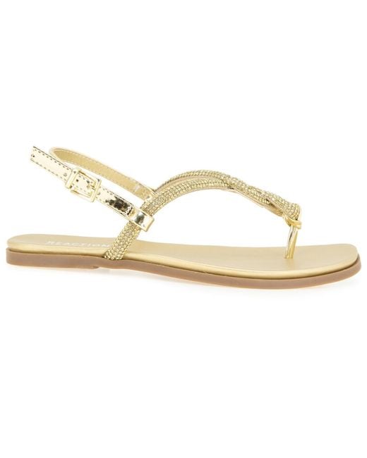 Kenneth Cole Metallic Whitney Flat Sandals