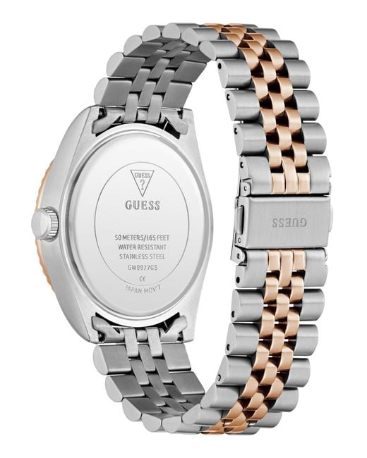Guess Blue Two-tone Multi-function Date Watch for men