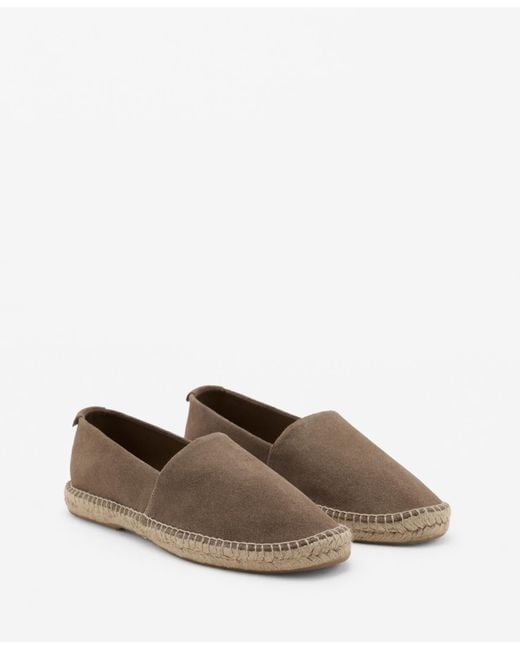 Mango Brown Jute Suede Espadrilles Shoe for men
