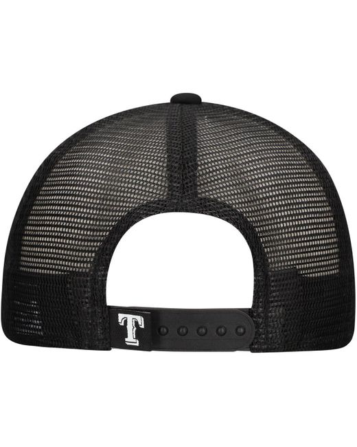 KTZ Blue Texas Rangers Retro Bold A-frame Trucker 9forty Adjustable Hat for men