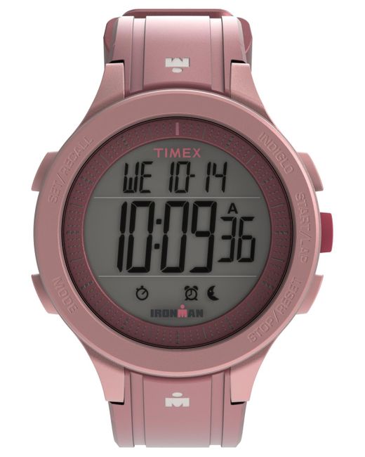 Timex Pink Ironman T200 Quartz Digital Silicone Strap 42mm Round Watch