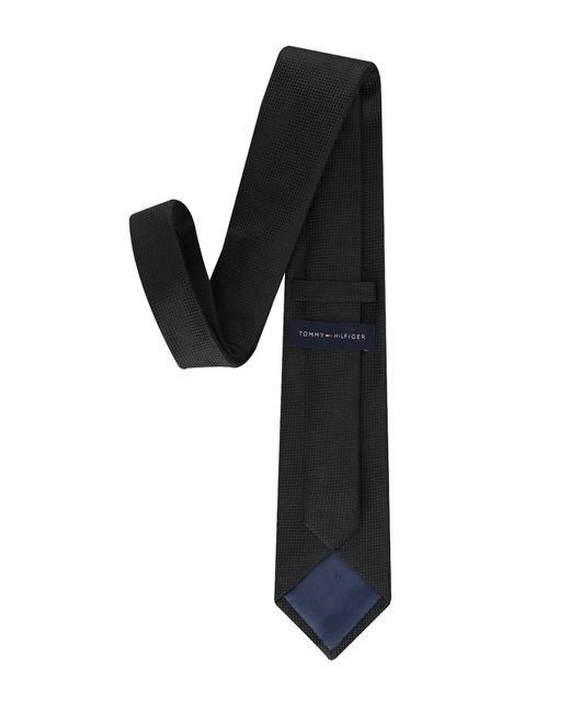 Tommy Hilfiger Black Stella Solid Tie for men
