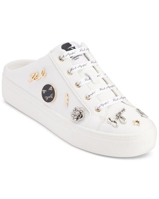 Karl Lagerfeld White Cordelia Sneaker Mules