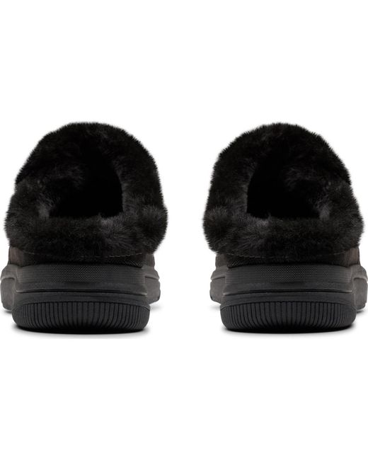 Clarks Black Cloudsteppers Breeze Myth Round Toe Mules