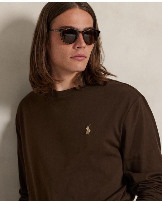 Polo Ralph Lauren Brown Classic-fit Jersey Long-sleeve T-shirt for men