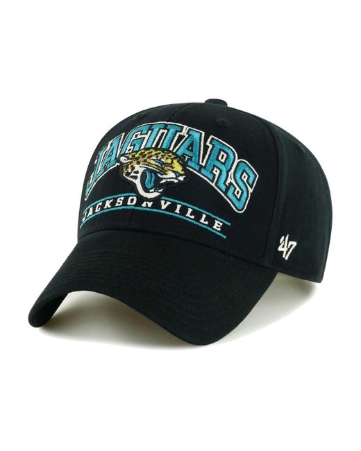 47 Brand Green Black Jacksonville Jaguars Fletcher Mvp Adjustable Hat for men
