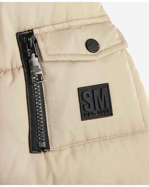 Steve Madden Blue Hooded Puffer Utility Coat