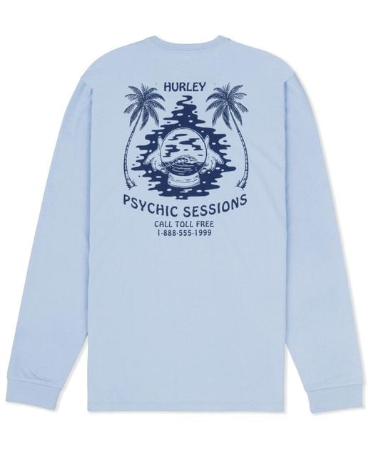 Hurley Blue H2o-dri Psychic Session Long-sleeve T-shirt for men