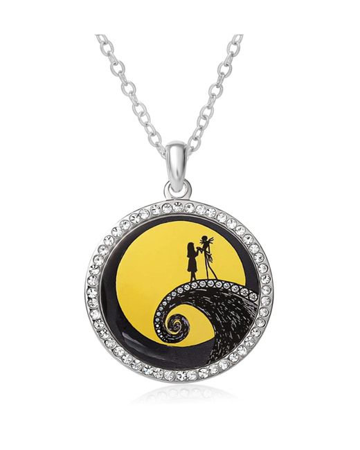 Disney Metallic The Nightmare Before Christmas Jack And Sally Necklace