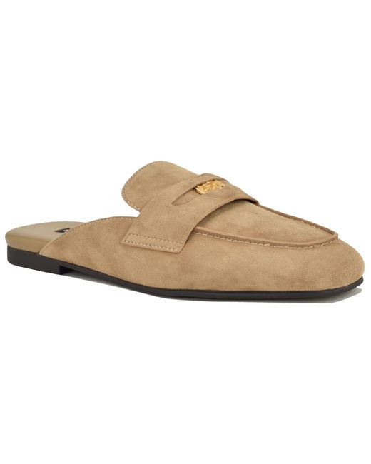 Nine West Natural Evans Mules Flats