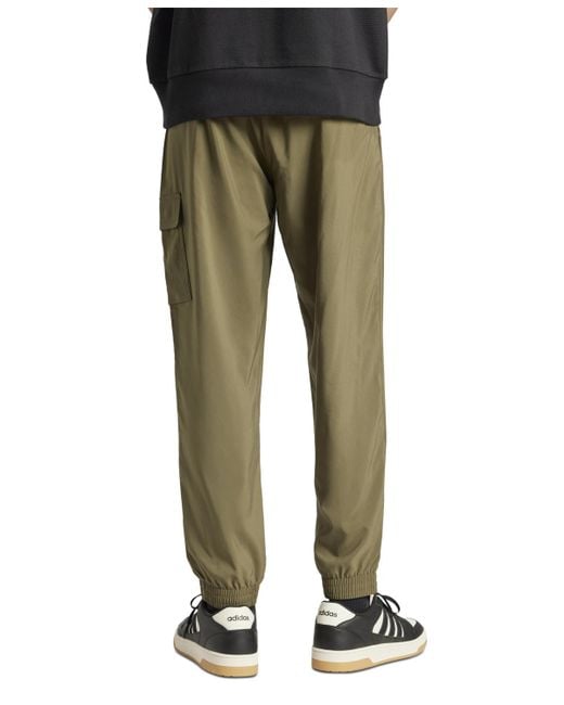 Adidas Green Essentials Small Logo Cargo Pants for men