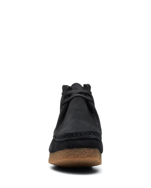 Clarks Black Shacre Suede Boots for men