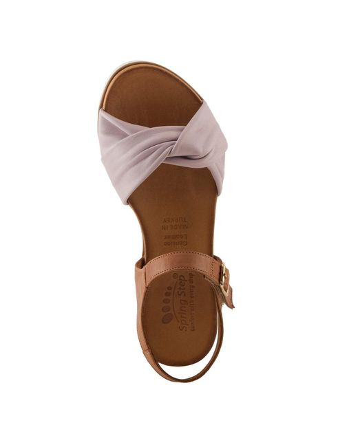 Spring Step Brown Nihira Flat Sandal