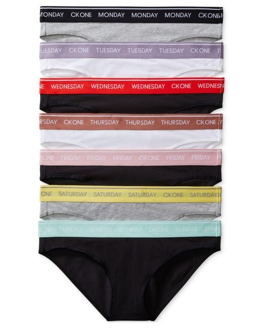 Calvin Klein Cotton Ck One Days Of The Week 7pk Bikini Underwear Qf5938