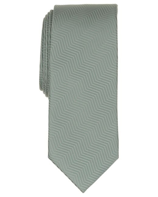 Alfani Green Herringbone Pattern Tie for men